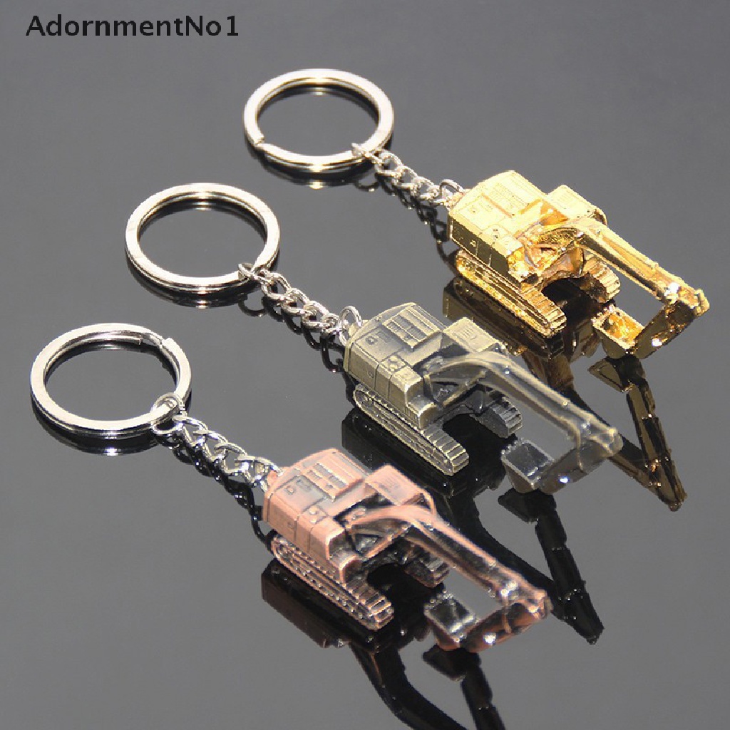 (AdornmentNo1) Gantungan Kunci Bentuk Excavator 3D Bahan Alloy