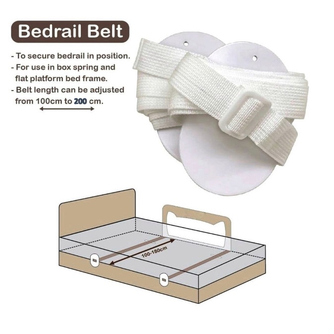 Bedrail Belt Mattress Anchor Y Straps Tali Pengencang Pagar Ranjang