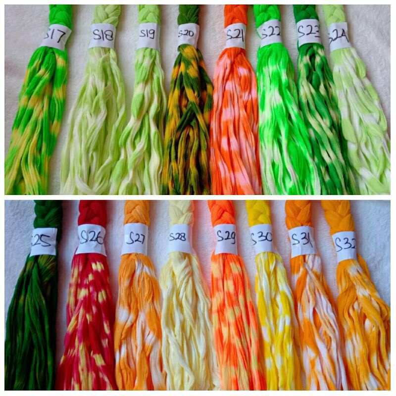 kain stoking buat bunga sembur/gradasi 2warna tebal murah panjang