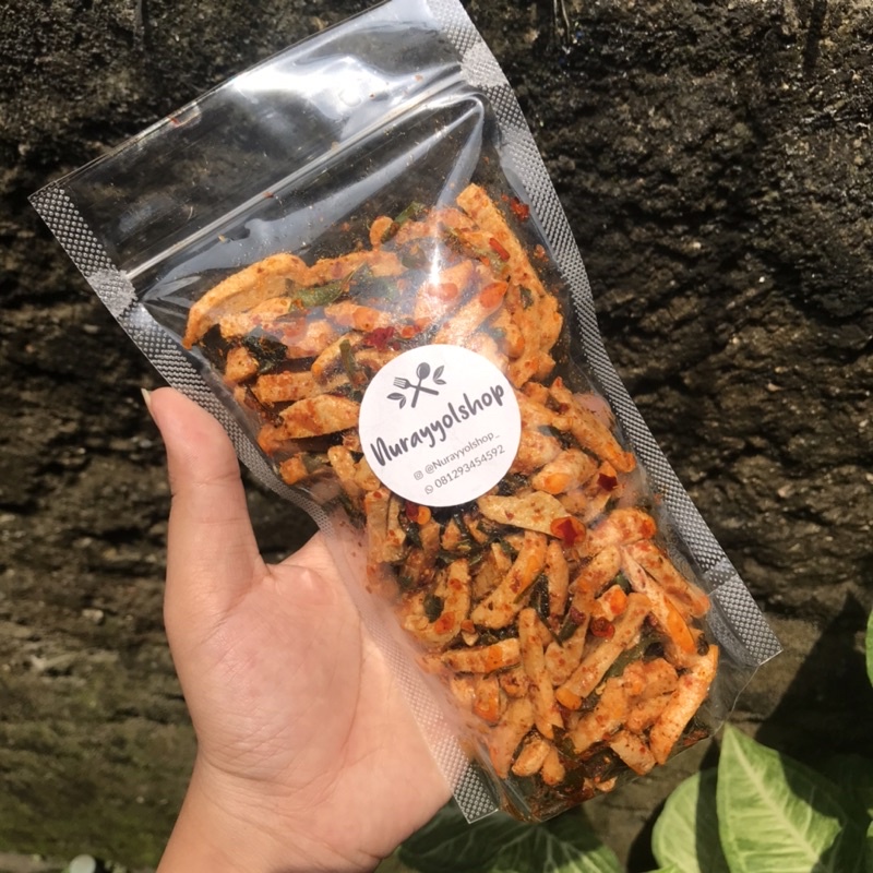 

Basreng Pedas gurih daun jeruk 100gr