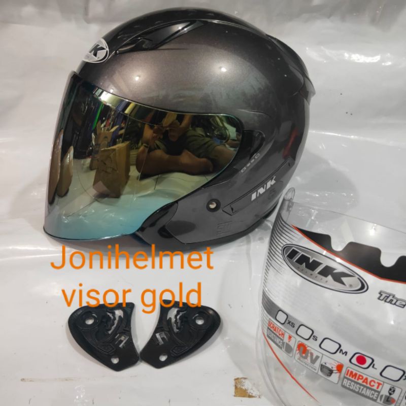 INK METRO 2VISOR PAKET GANTENG VISOR VENOM GOLD DAN SILVER BONUS KACA ORIGINAL