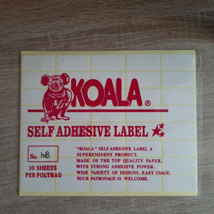 

Label Koala Self Adhesive Label