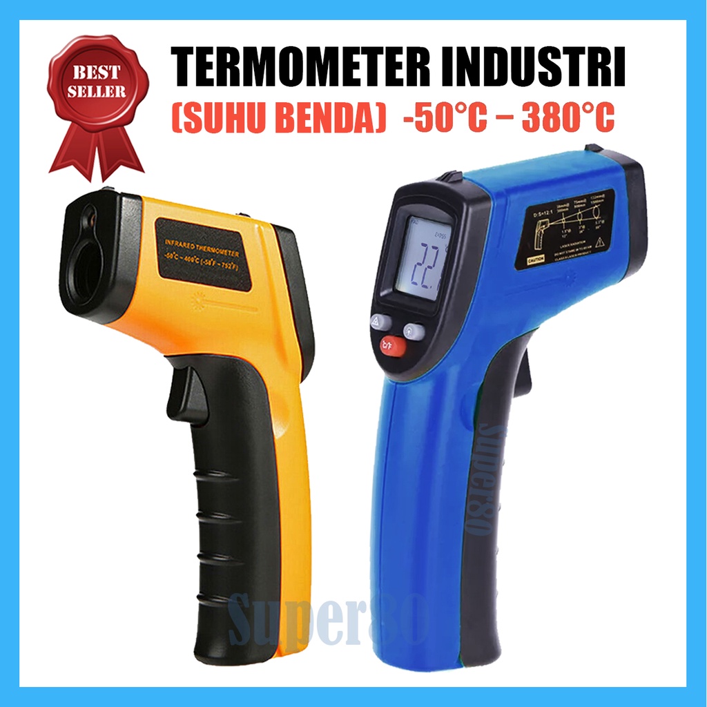 Thermometer Infrared Industri Digital Termometer IR Infra Red Laser Tembak Thermo Termo Gun GM320