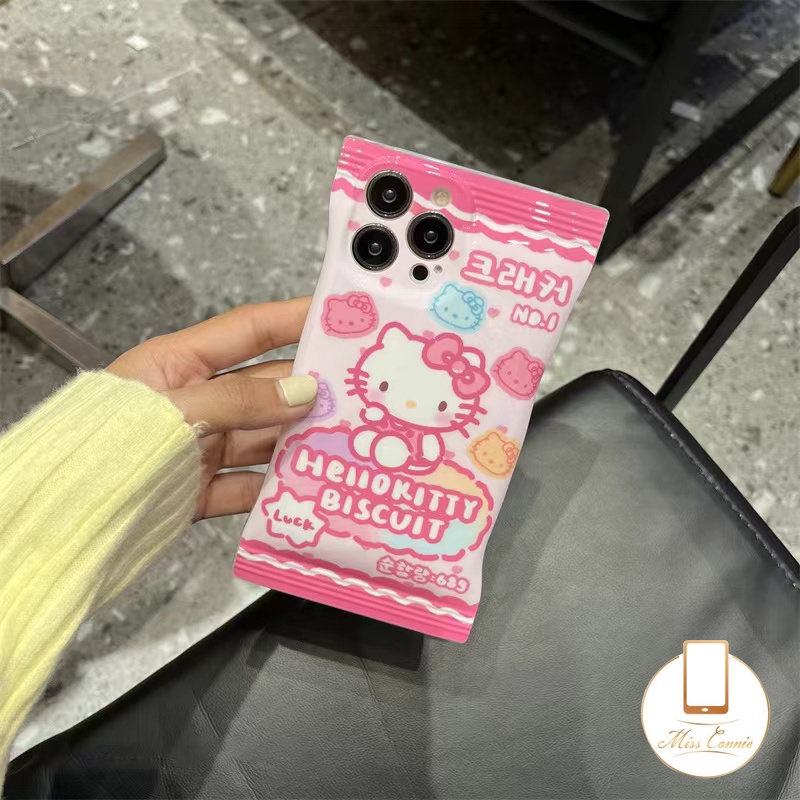 Soft Case Pelindung Kamera Motif Kartun Hello Kitty Biskuit Permen Untuk iPhone 11 XR 8 7 6 6s 14 Plus 12 14 13 Pro Max 11 Pro Max X XS Max SE 2020