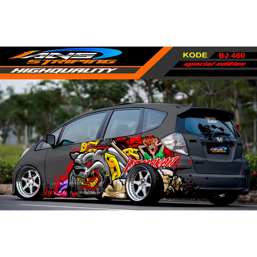 VARIASI STICKER MOBIL JAZZ, BRIO, SIGRA, YARIS, SWIFT / DECAL STICKER MOBIL / STIKER MOBIL