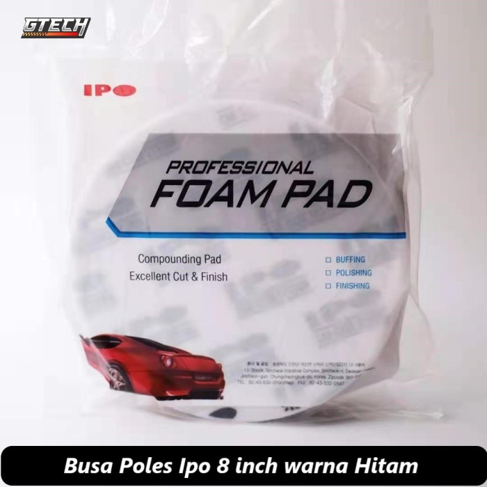 Busa Poles Hitam 8 inch IPO Foam Pad Hitam IPO Polishing Foam Pad untuk proses Finishing