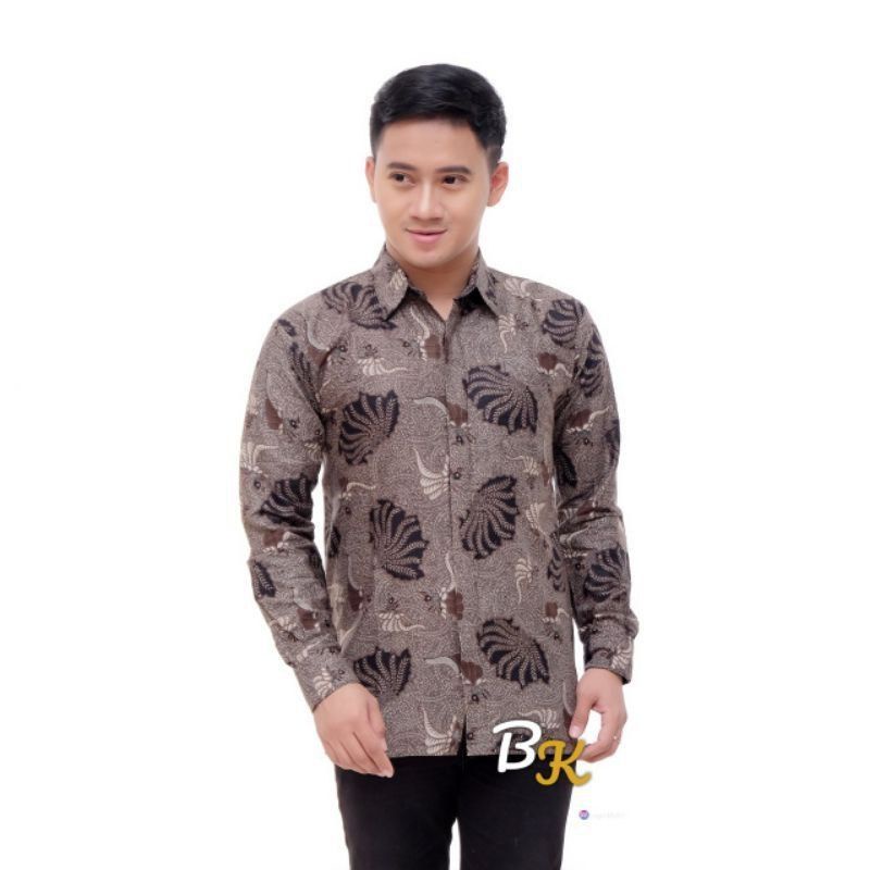 Batik Pria Bintang 5 Baju Kemeja Batik Pria Lengan Panjang Ukuruan M L XL XXL