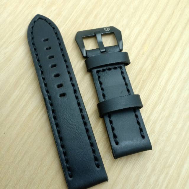 STRAP TALI JAM TANGAN EXPEDITION KULIT HITAM COKLAT 24 MM