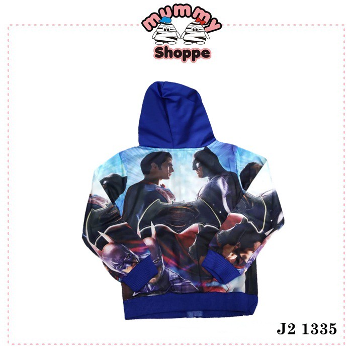 fashion kids J2 Hoodie Jacket 1335 / sweater / jaket kupluk anak superhero batman superman