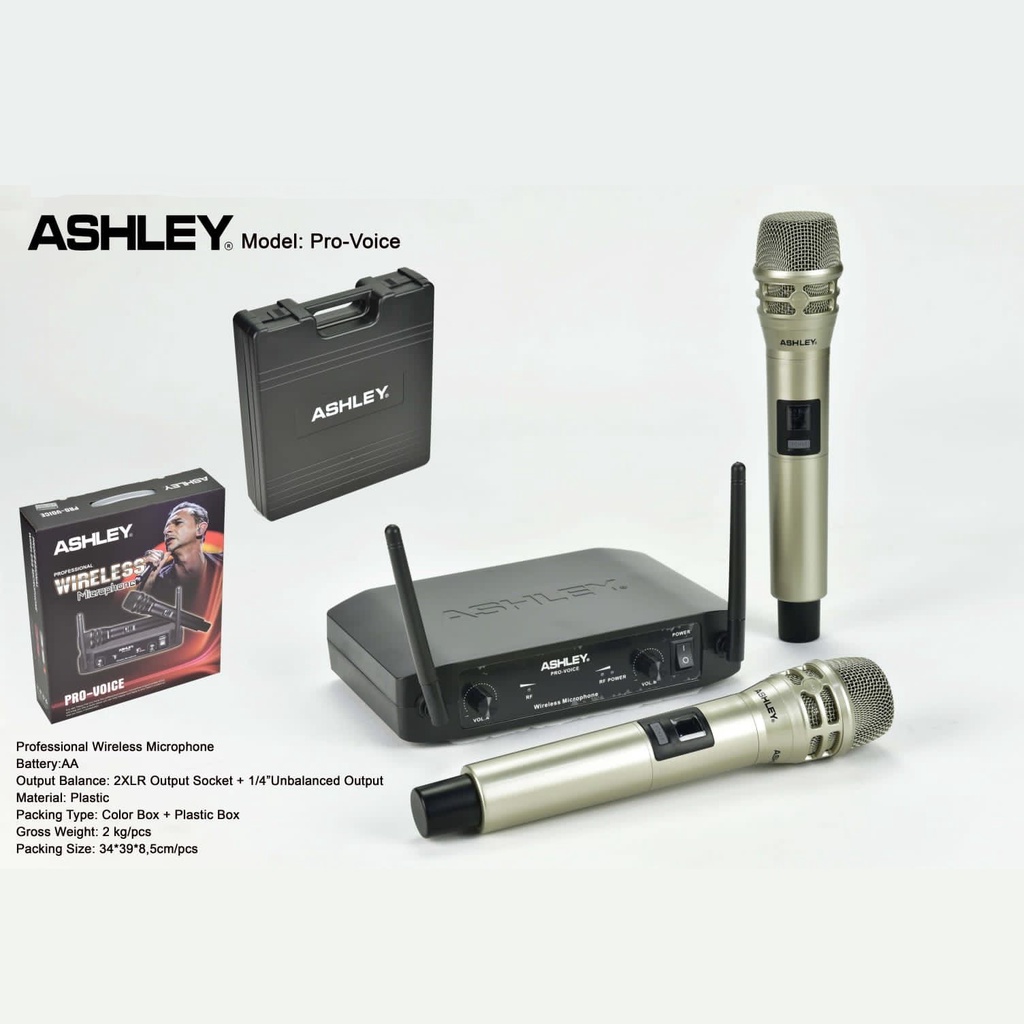 Mic wireless ASHLEY PRO-VOICE PRO VOICE PROVOICE mik mikrofon microphone ORIGINAL