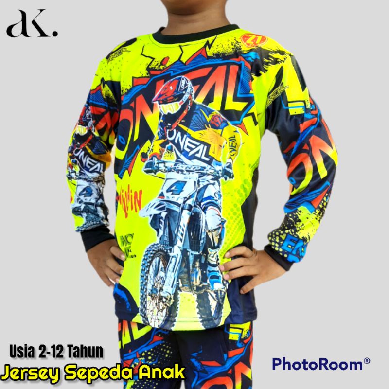 Baju Setelan Anak Laki laki 1-10 Tahun / Baju anak laki-laki 1-10 Tahun Motor cros & Sepeda / Baju a