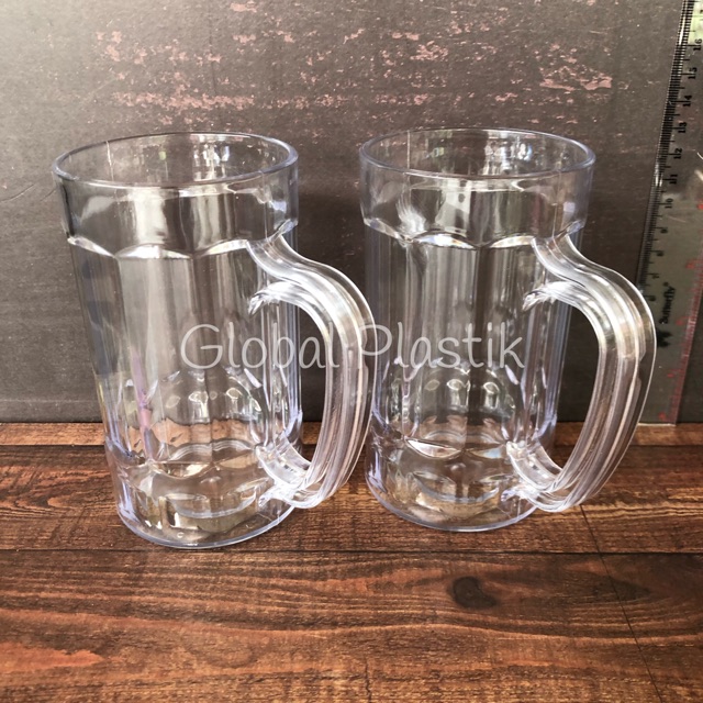 Gelas Bir Teh Gagang - Plastik Akrilik Acrylic Premium