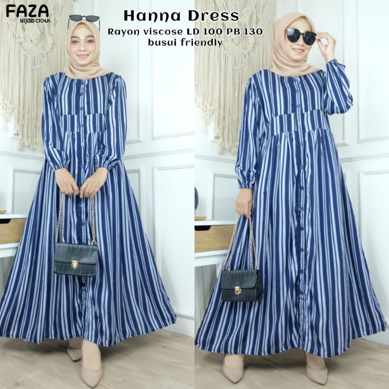 Hanna Dress By FAZA HIJAB • Maxi Dress Gamis Wanita Muslim