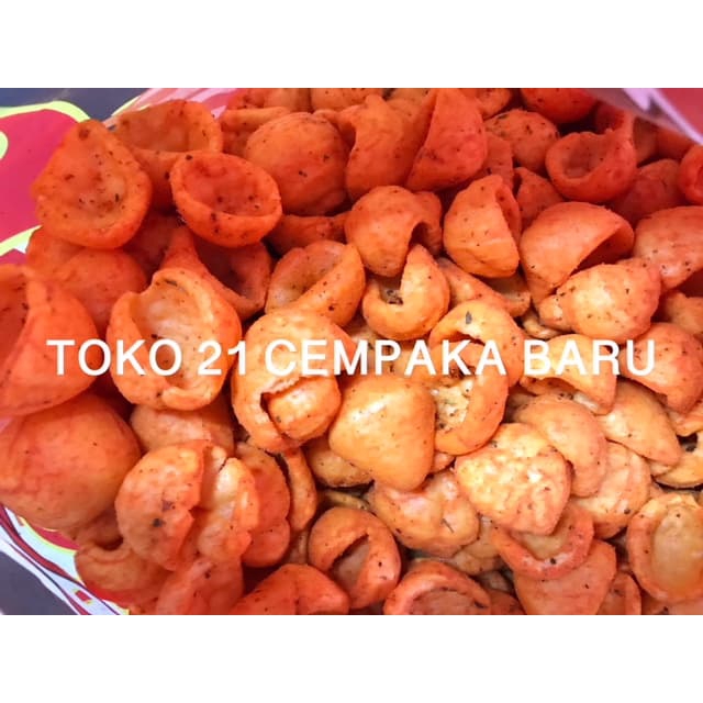 

KRUPUK KEONG PEDAS 500 gram | Kerupuk Renbo Kerang Racun Super Pedes 500g