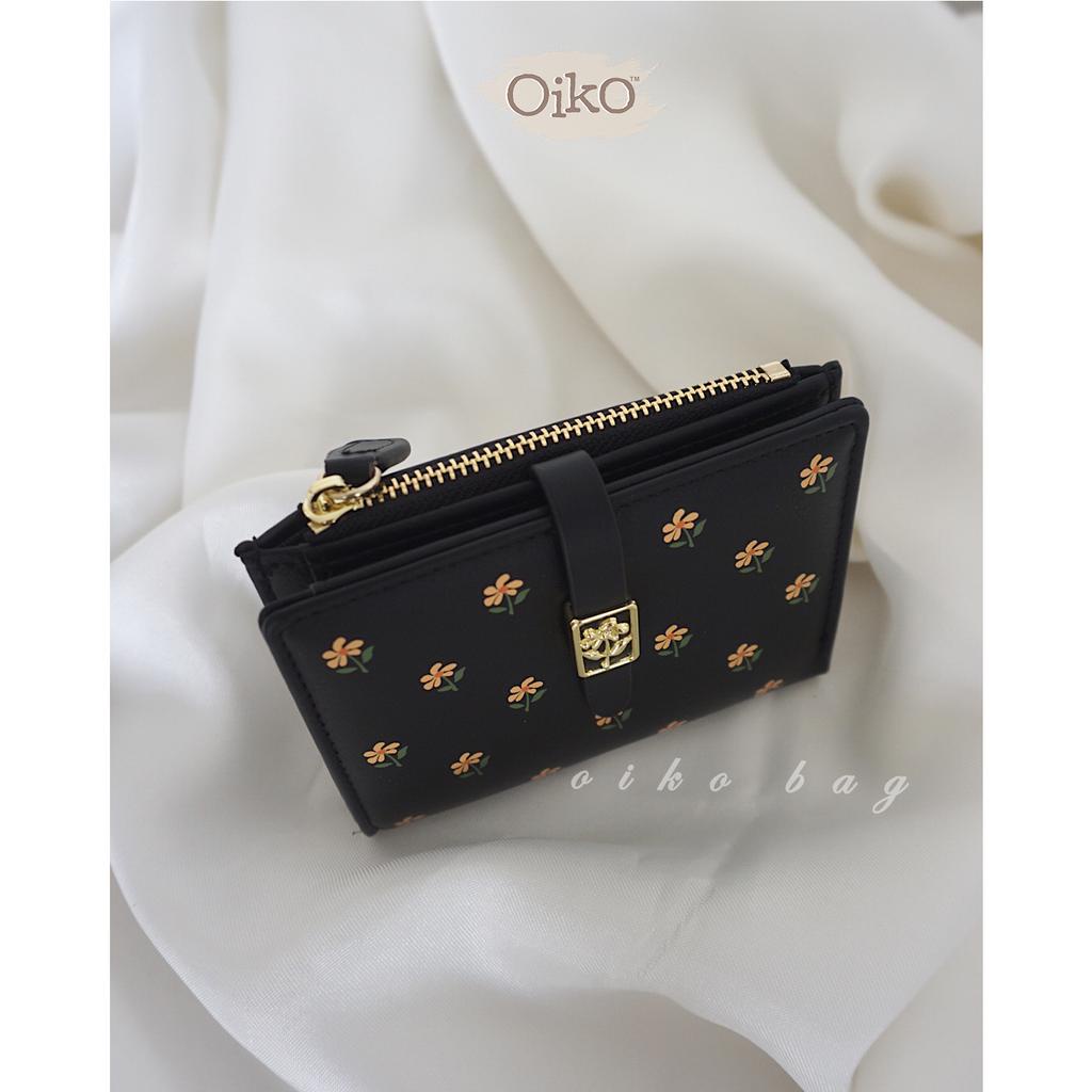 DOMPET WANITA KECIL OIKO FLOWER WALLET / DOMPET LIPAT / CARD HOLDER / DOMPET KARTU / DOMPET LUCU