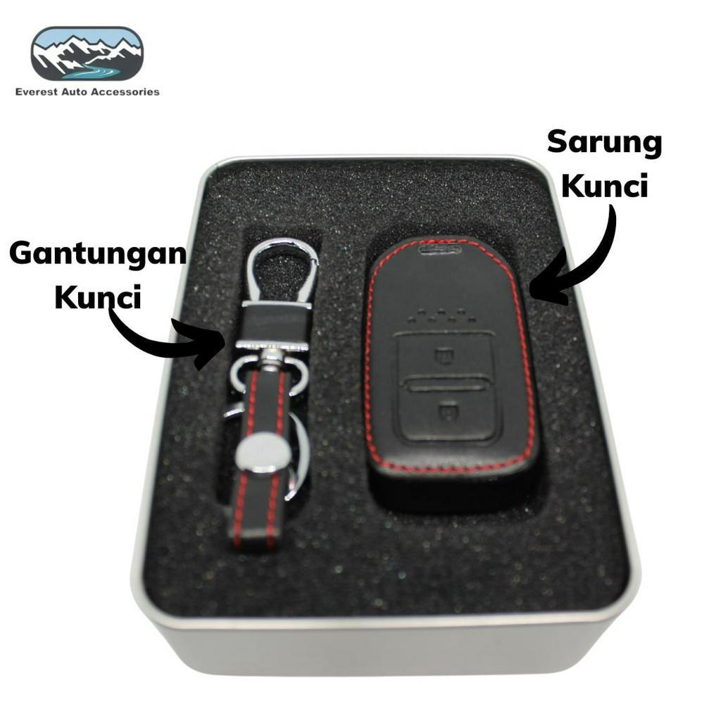 Sarung Gantungan Kunci Kulit Jazz HRV Leather Key Cover Case Smart Key 2 Tombol