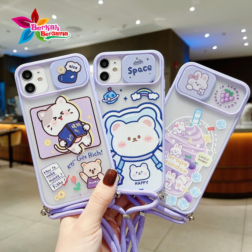 SS197 SOFTCASE SLINGCASE LANYARD SLIDE KARAKTER XIAOMI REDMI NOTE 8 9 9 10 11 PRO BB5963