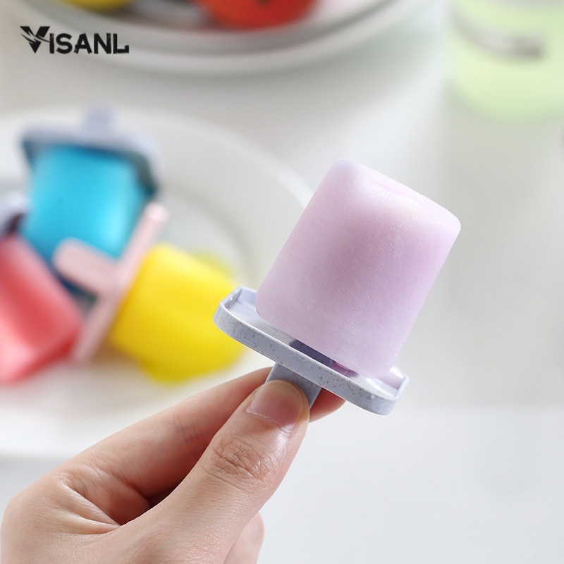 CETAKAN ES KRIM STIK ES KRIM CETAKAN ICE CREAM POPSICLE  8 Slot Es Loli DIY Beserta Lucu Es Batu Bulat