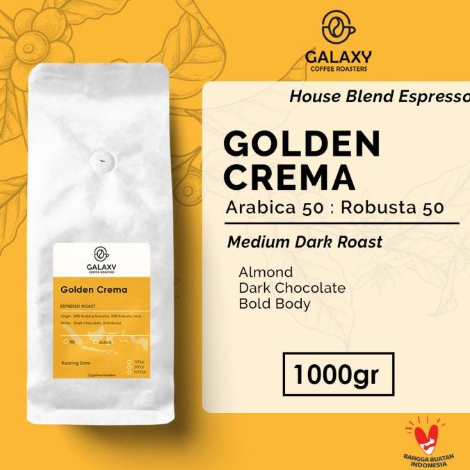 

Espresso House Blend Golden Crema 1000gr Coffee Beans (biji/bubuk)