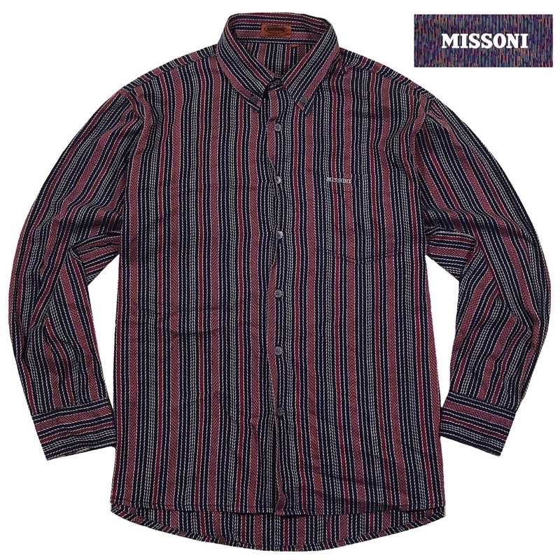 Kemeja Second Branded Original Missoni Striped Shirt