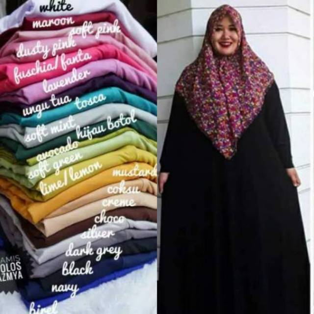 Gamis Jersey Jumbo LD 120 FIT TO XXL - XXXL