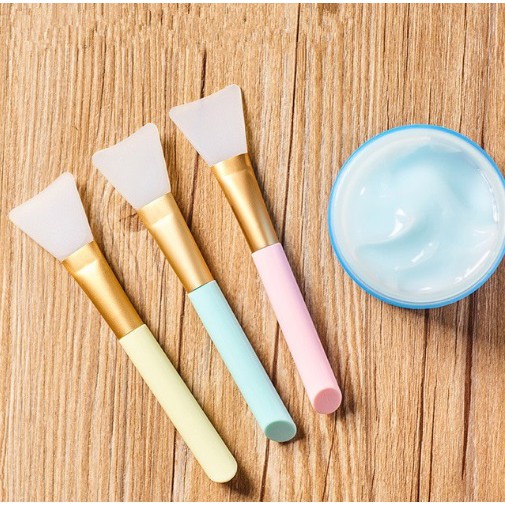 KUAS MASKER SILIKON - Make Up Brush Wajah Warna Bening Pastel Lembut - Skin Care