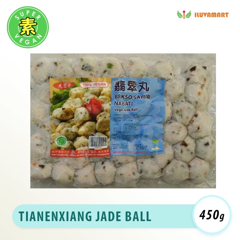 

Tian En Xiang Jade Ball Vegan 450gr Baso Pelangi Bakso isi sayur wortel seledri