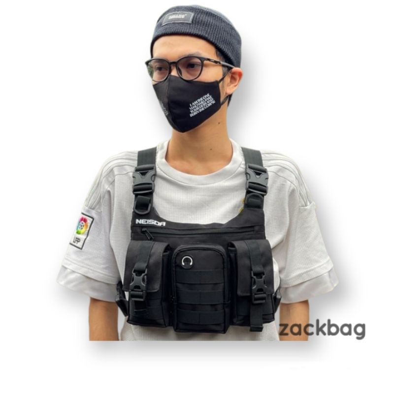 Tas dada pria Premium tactical Chest bag rig new Neisda