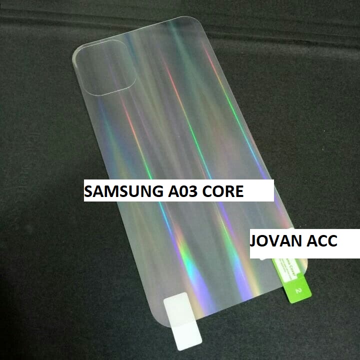 SAMSUNG A03 A03 CORE A02 M02 A03S A02S A21S A11  M11 A31 ANTI GORES BELAKANG SKIN AURORA , GARSKIN MOTIF PELANGI ANTI JAMUR KHUSUS BELAKANG ANTI JAMURAN