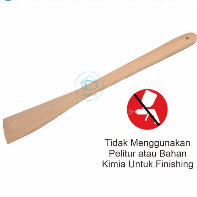 SPATULA KAYU ANTI LENGKET SUTIL KAYU WAJAN TEFLON