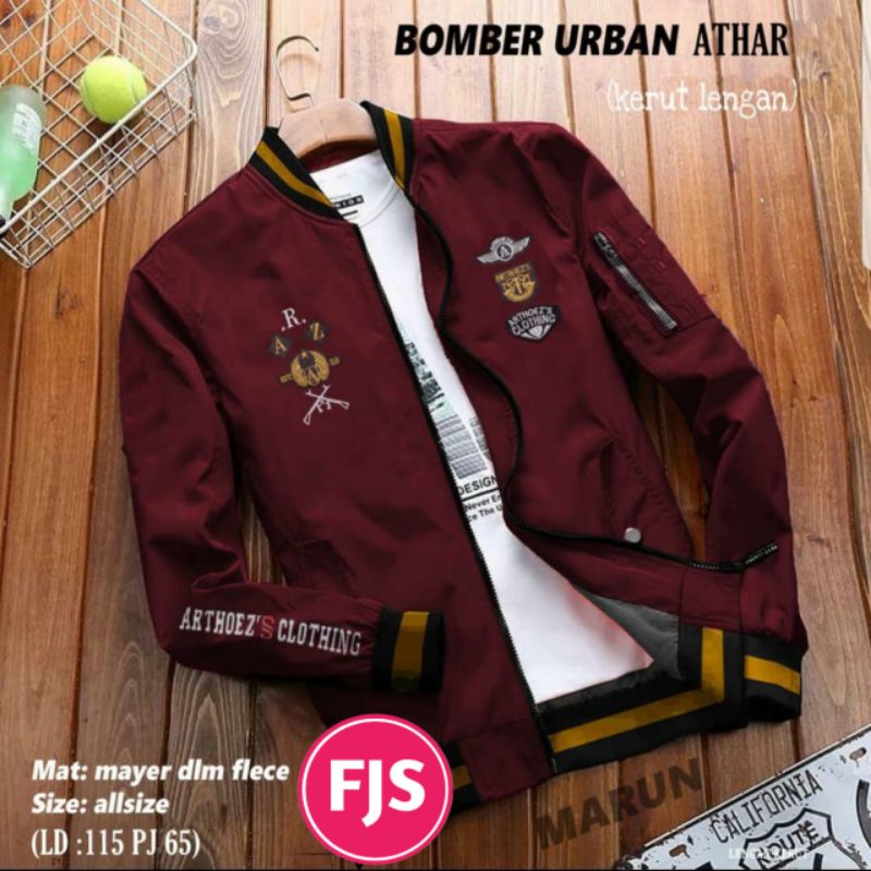 bomber urban athar/jaket bolak balik/jaket hangat/jaket unisex/bomber jaket urban athar/bomber keren