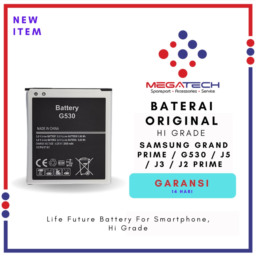 New Baterai Samsung Grand Prime / Baterai Samsung G530 / Baterai Samsung J5 / Baterai Samsung J3 /