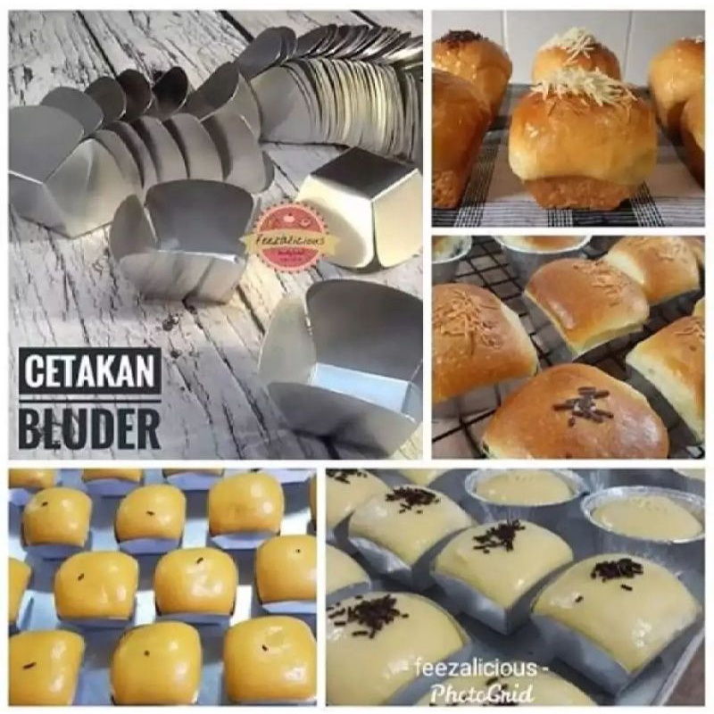 12 pcs Cetakan roti bluder Loyang bluder/Loyang kue roti