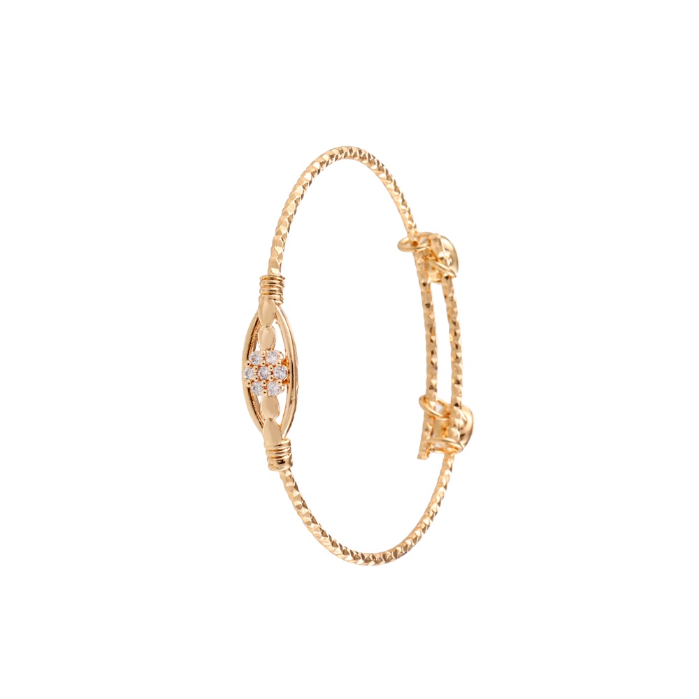 ✅COD Gelang Titanium Anti Karat Lapis Emas Mewah Asesoris Wanita Gelang Titanium Perhiasan Emas  D510