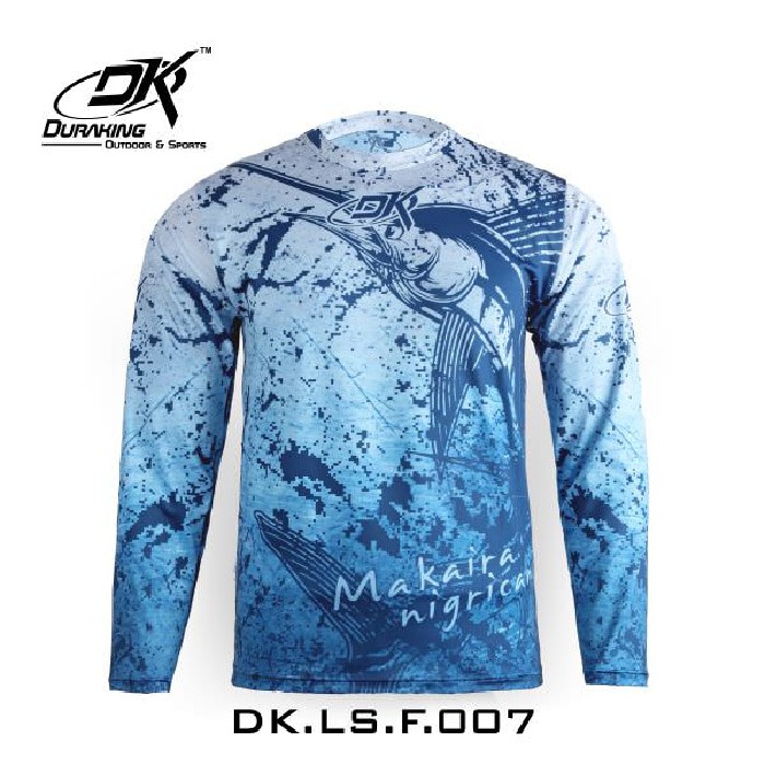 DK Fishing Jersey LS  Marlin Fish Blue