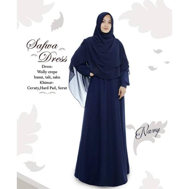 Akifa|| Gamis Safwa set Jilbab cantik