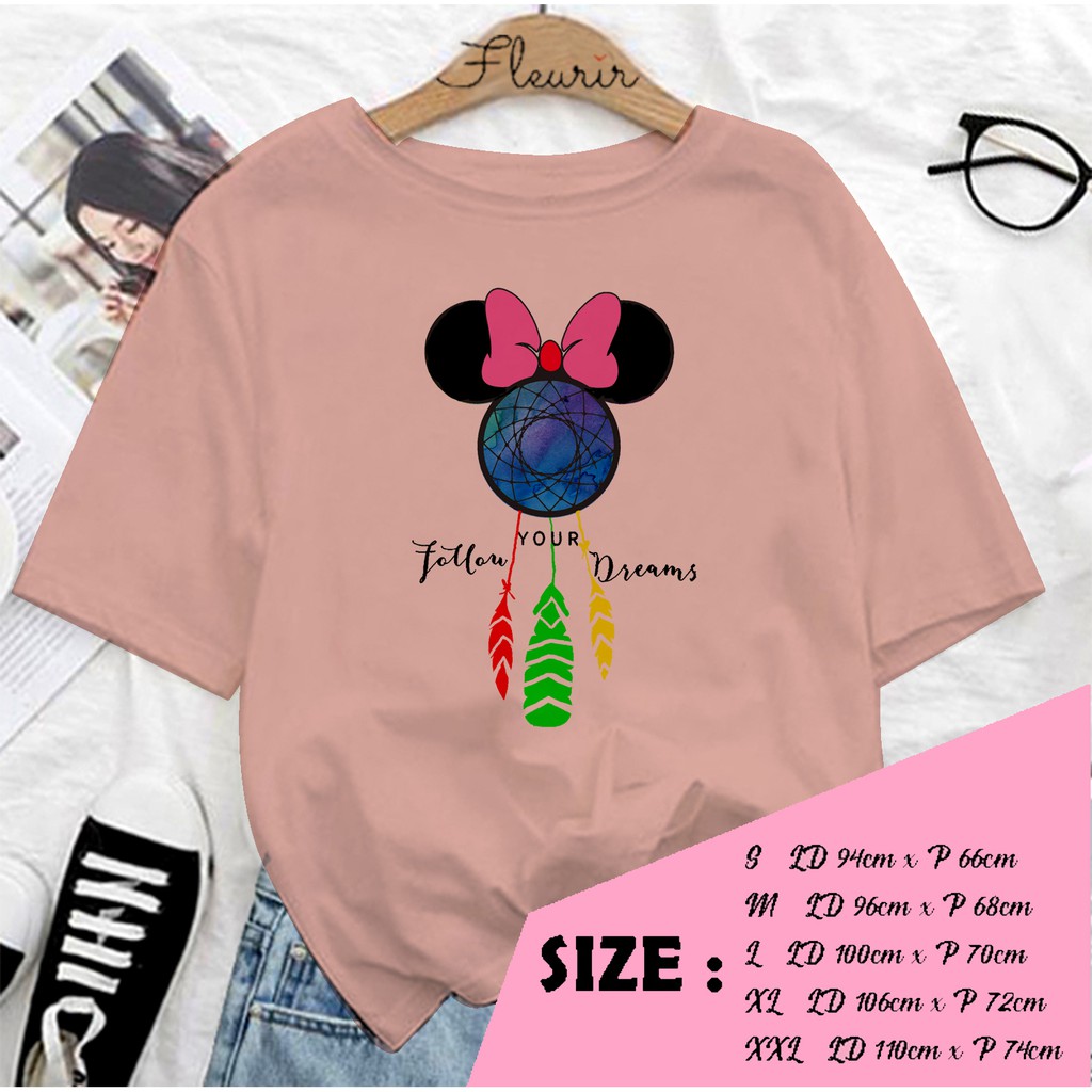 FLEURIR - BAJU UNISEX DEWASA DREAM MINIE LENGAN PENDEK TEE UNISEX WANITA PRIA