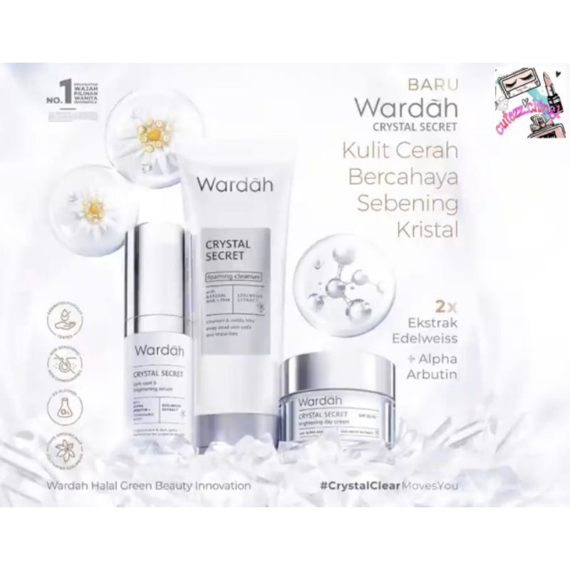 ☃Cutezz_Ching1☃Wardah Crystal Secret Radiant Skin Starter Kit - Ukuran Mini/Travel Size