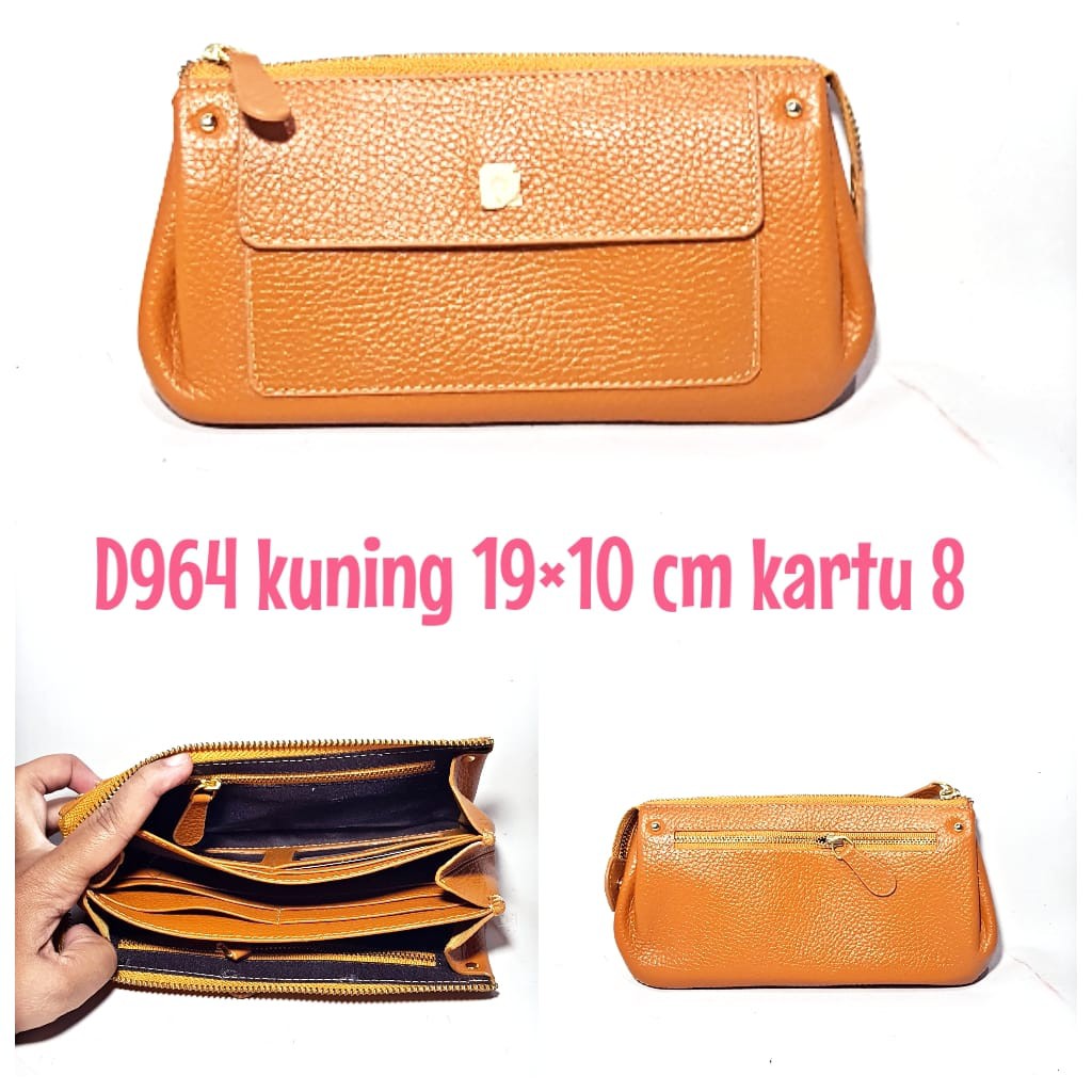 Dompet Kulit Papillon Original D964 Kuning Dora