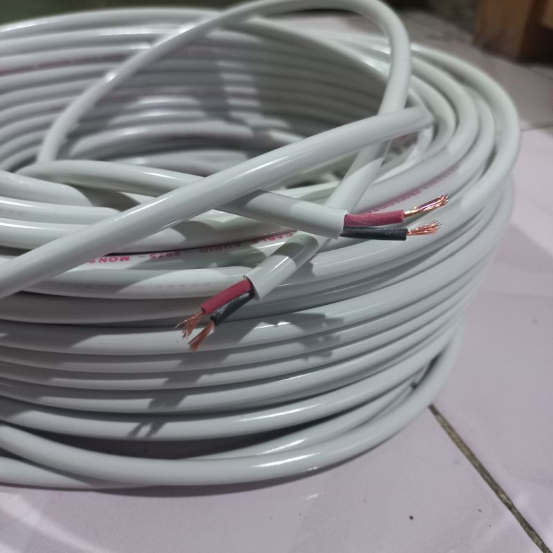 harga (PER METER) Kabel Listrik 2x0.75 PER METER Serabut Putih JEVON Hyo kabel instalasi ringan lampu rumah.uk 2X0.75 PUTIH/HITAM