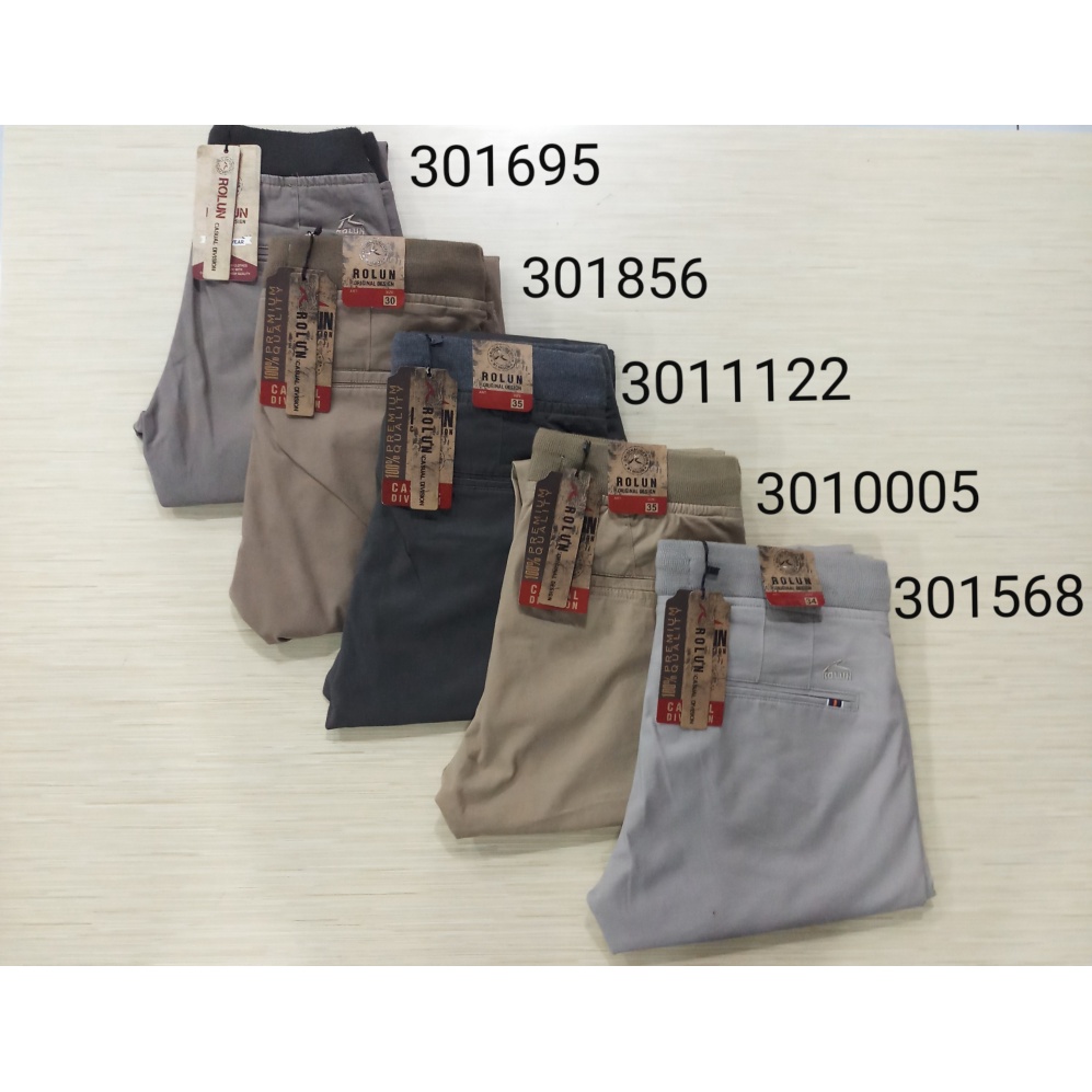 Celana Chino Rolun resleting + kolor/centraltrenggalek