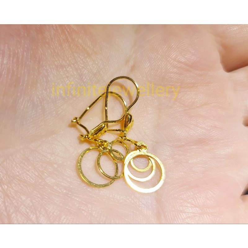anting emas ring gantung