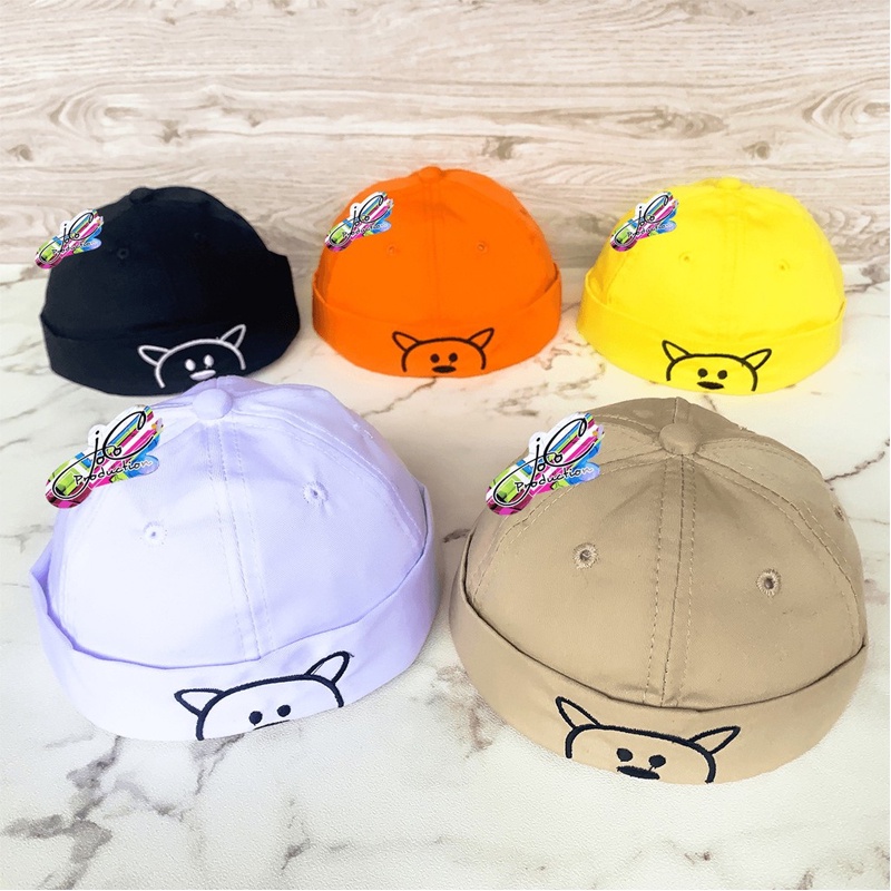 Jocoproduction - Topi Fashion Peci Anak Bayi Laki-laki & Perempuan Motif Bordir Bear Unisex-BEAR PECI - BIRU