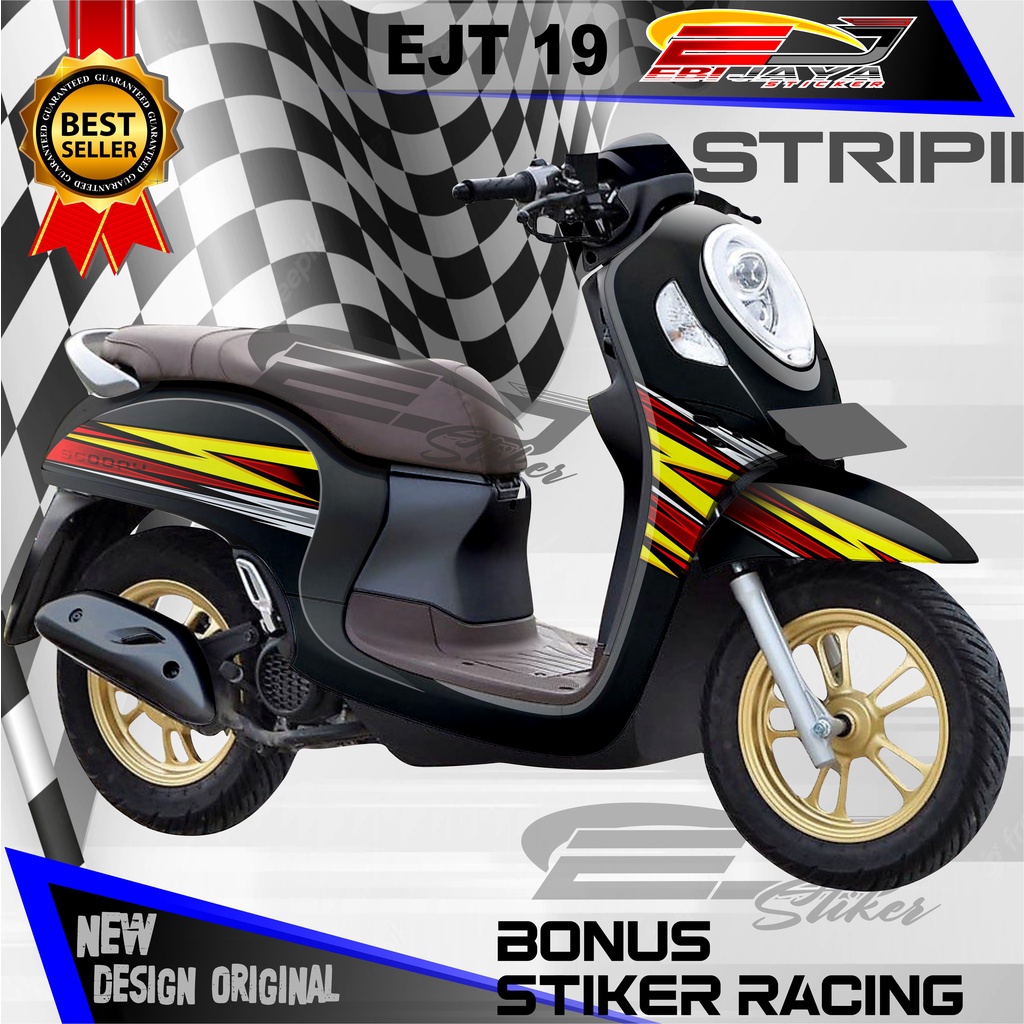 STRIPING BODY MOTOR SCOOPY 2013 - 2022 / STIKER STRIPING DECALL SCOOPY TERBARU / VARIASI STIKER MOTO