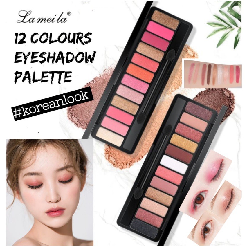 10 Warna Eyeshadow Lameila 10 Colour Palette Eyeshadow Play Color Eyes - Nude Color Eye shadow Termurah Make up / La Mei La Eyeshadow Palette / Eyeshadow Waterproof Tahan Air Tahan Lama / Eyeshadow Korea Lengkap Eyeshadow Murah Kosmetik Wanita Makeup