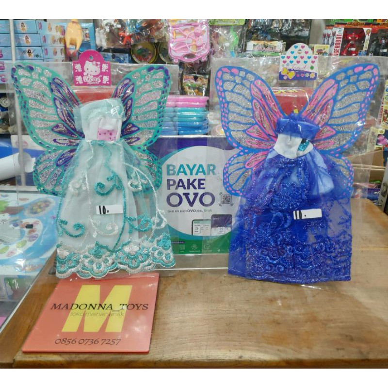 mainan baju barbie, baju barbie sayap, gaun barbie  gaun barbie sayap