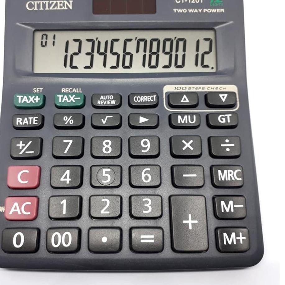 

NSL Kalkulator Citizen Type CT 120 T - Calculator Citizen 12 Digit CT-120T✱ (Diskon Promo)Best terlaris ➦