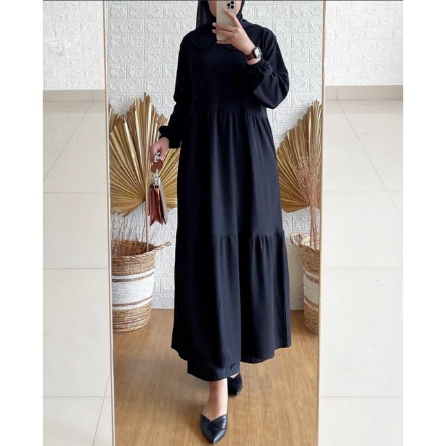 (MGA) GAMIS MIDI SAFEINA OVERSIZE RUFFLE DAILY BUSUI DRESS WOLFIS