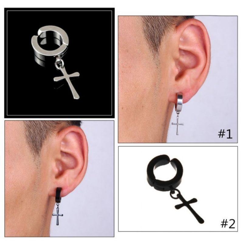 ANTING JEPIT SALIB TITANIUM PRIA DAN WANITA TAMPA TINDIK