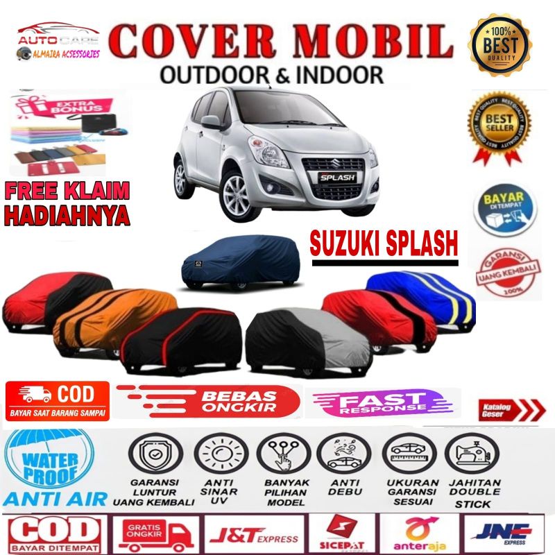 Cover Body Mobil Suzuki Splash Sarung Mobil Splash Selimut Mantel Mobil Outdoor Indoor Kerudung Mobil Suzuki Spalsh 2010 2011 2012 Mantrol Penutup Tutupan Mobil Splash